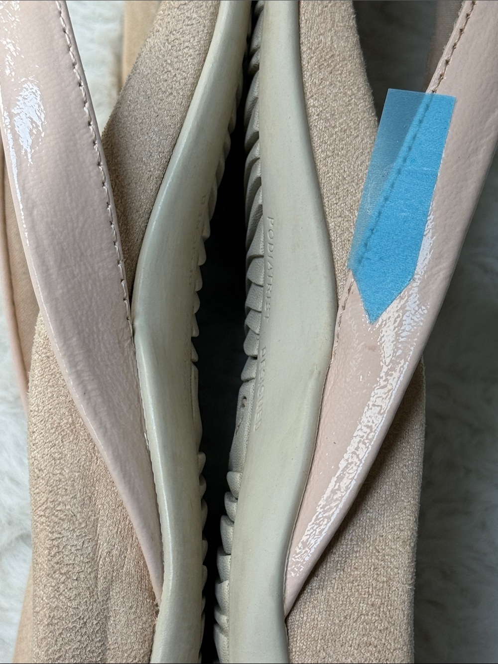 Vionic Dillon Toe‎ Post Sandals US 8.5 EU 40 Patent Leather Blush Pink Flip Flop - Picture 10 of 14